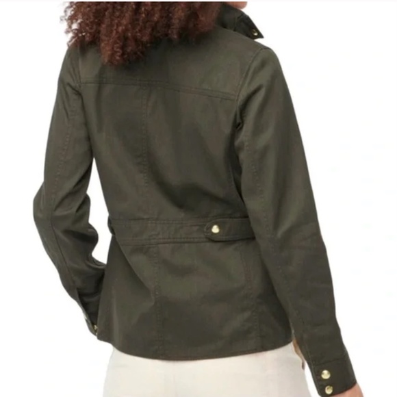 J. Crew Relaxed Boyfriend Field Green Jacket Utility Jacket Military Size XXS - Picture 2 of 9